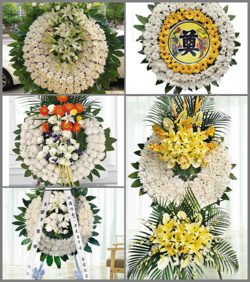 湖北黄冈市罗田县大河岸镇古城寨村花圈速递